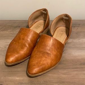 Caramel Leather Flats